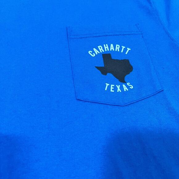Carhartt Pocket Tee SM‎ Relax Fit Blue TX NWOT Carhartt Shirt - Picture 2 of 6